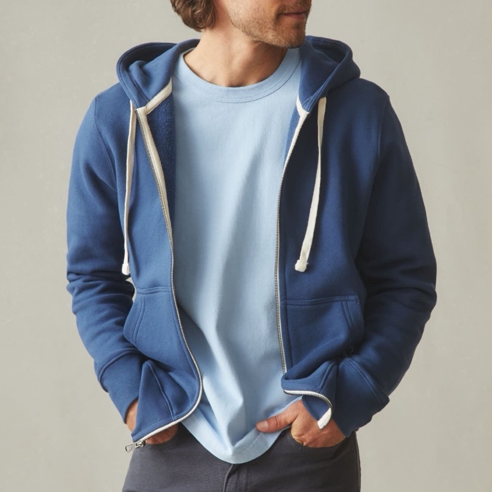 American Giant Classic Navy Hoodie - Picture 2 of 14